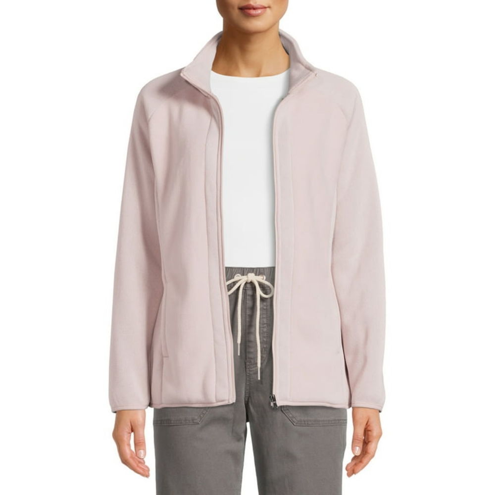 Time and Tru Women's Plus Bonded Fleece Jacket | Back To School